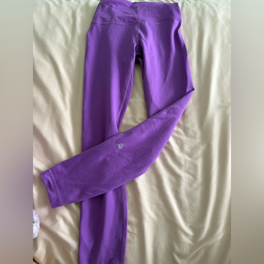 Lululemon Athletica Purple Leggings. Wunder train size 4